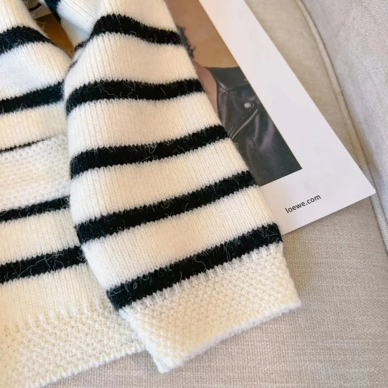 Stripe Knitted Cardigan Women Spring Autumn O-neck Single Breasted Long Sleeve Crop Tops Fashion Casual Chic Female Sweaters