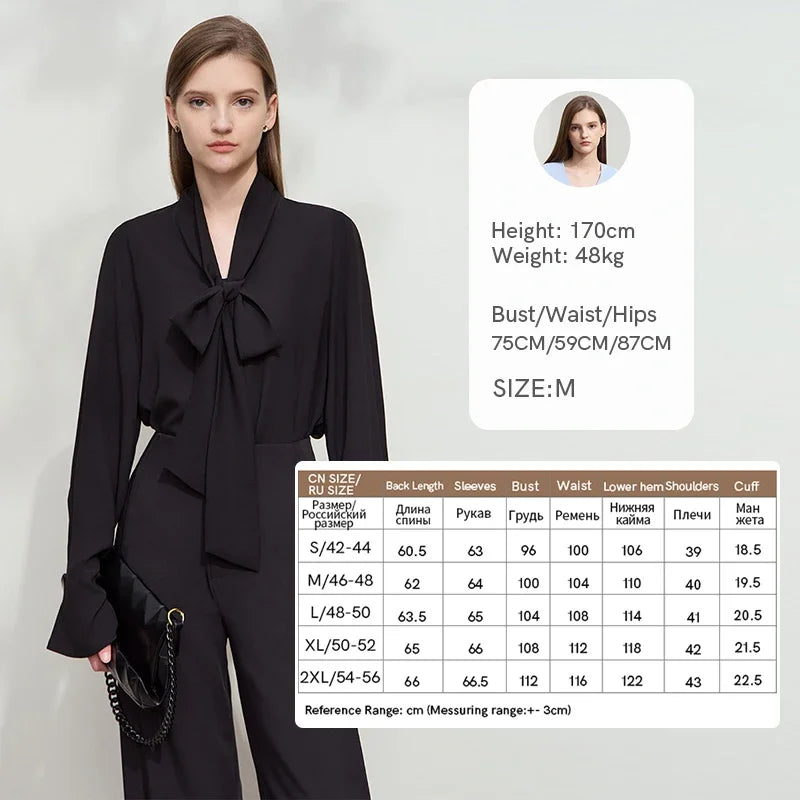 AMII Minimalist Women's Premium Chiffon Blouse 2025 Autumn New Elegant French Luxury Commuter Basic Loose Shirt Tops 12541048