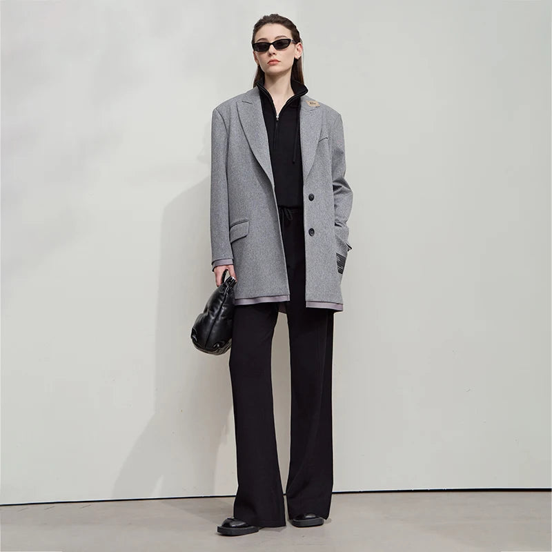 AMII Women's Sweater 2025 Autumn New Solid Versatile Top Female Turtleneck Casual Pullover Long Sleeve Women's Clothing 12523004