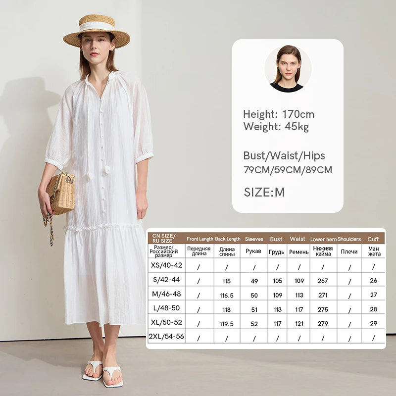 AMII Minimalist Office Lady Dress for Women 2025 Summer New Short Sleeve V-neck Solid Wrinkled Texture Dresses Female 12542105