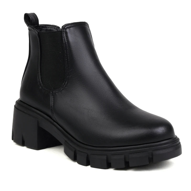 Black Women's Ankle Boots Autumn Winter 2025 Short Boot Shoes Red Block Low Heels Party Footwear Shoes Large Size Brand Designer