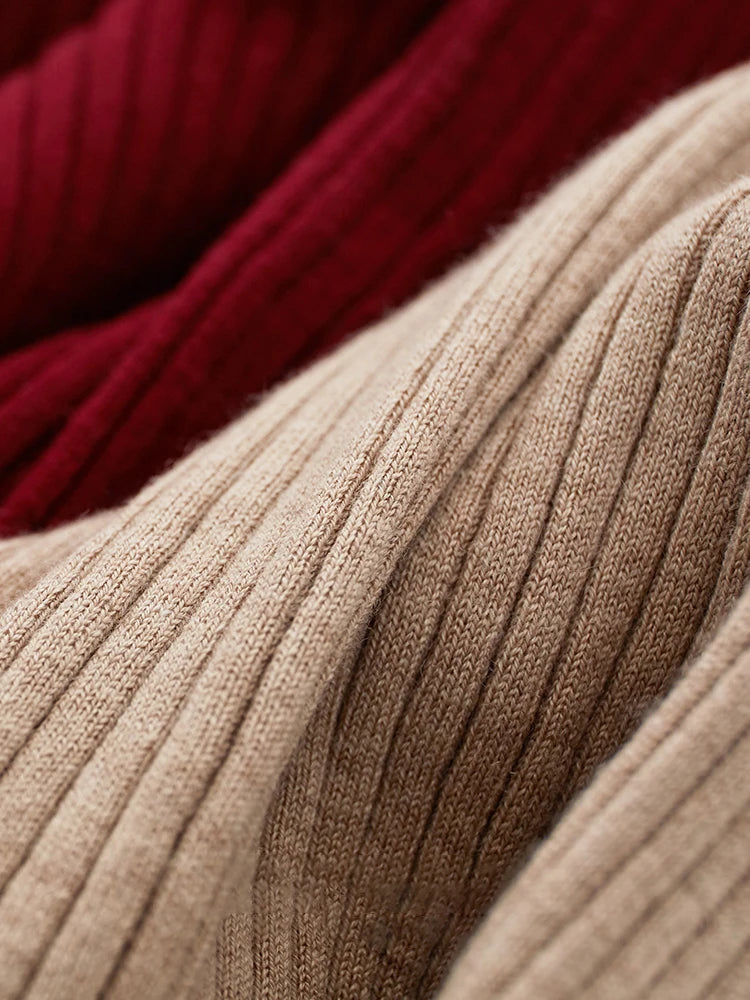 Amii Minimalism Women's Sweaters Fashion Polo Collar Wool Pullover Long Sleeve Knitted Tops Office Lady Spring Sweater 12130297