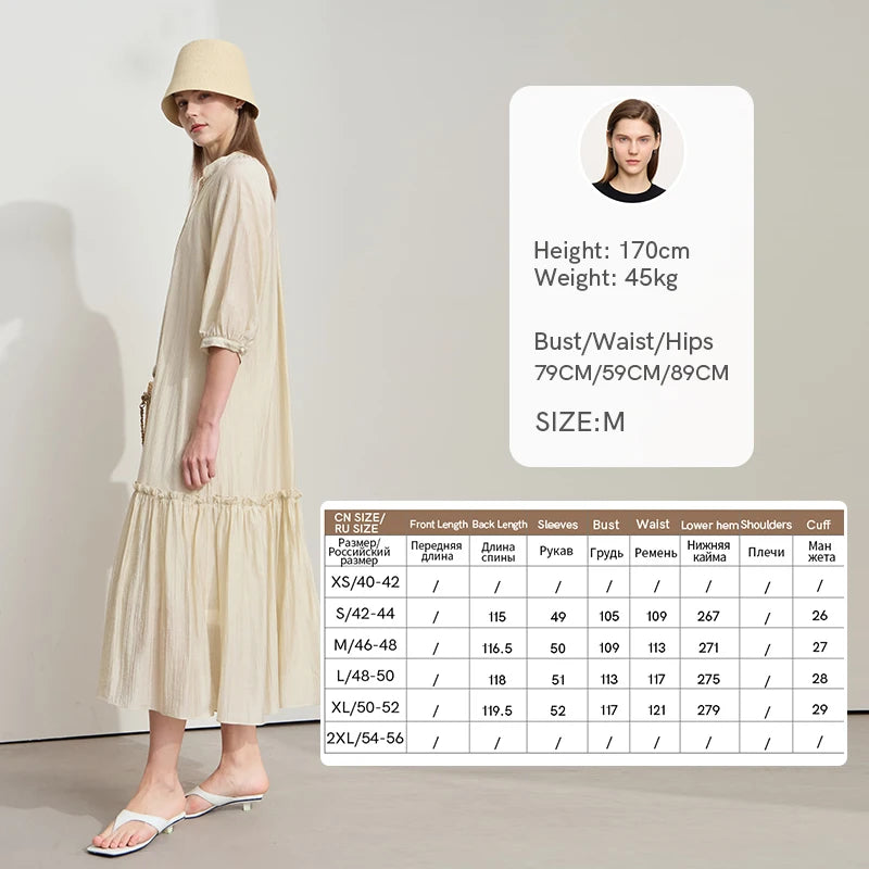 AMII Minimalist Office Lady Dress for Women 2025 Summer New Short Sleeve V-neck Solid Wrinkled Texture Dresses Female 12542105