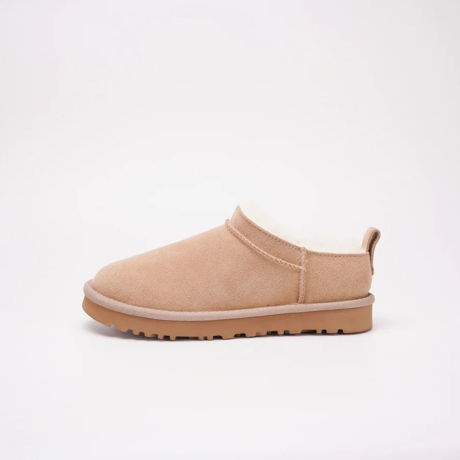 2025 Winter New Women's Fashionable Comfortable Casual Classic Mini Sheepskin Wool Integrated Snow Boots Short Cotton Shoes