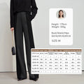 AMII 2025 New Arrival Elegant Office Lady Pants Minimalist Easy-care Anti-wrinkle Casual Simple Color Blocking Trouser 12543101